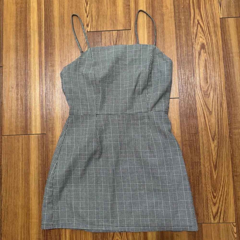 Obey Plaid Vulture Mini Dress
